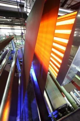 Long life infrared lamp for textile plant