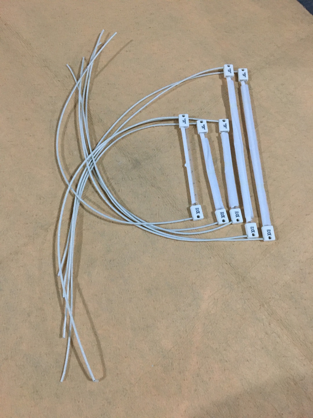 728mm 3000w Half White Reflector Quartz Infrared Halogen Heating Element