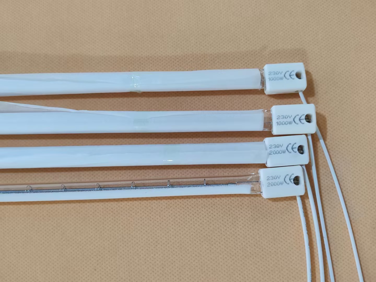 Lampadina riscaldante alogena a infrarossi in quarzo da 2000W