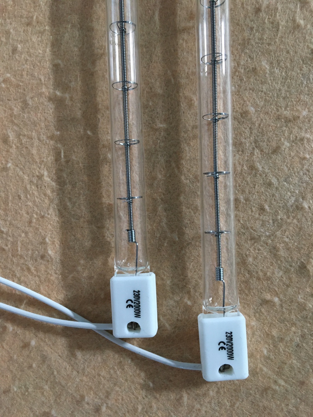 Lampada alogena al rubino da 600mm 220v 350w