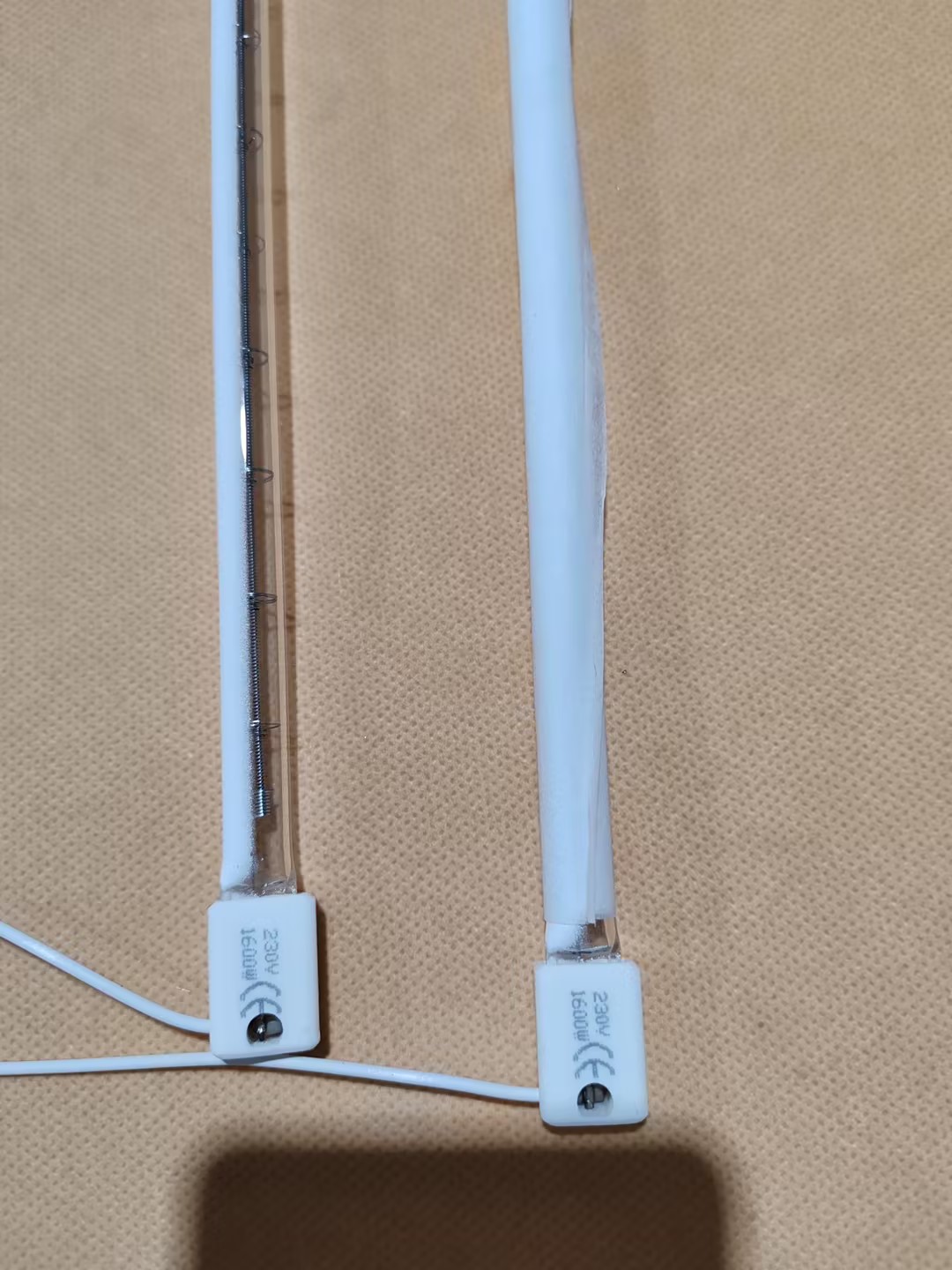 222mm 144v 1200w half white coated halogen heat lamps