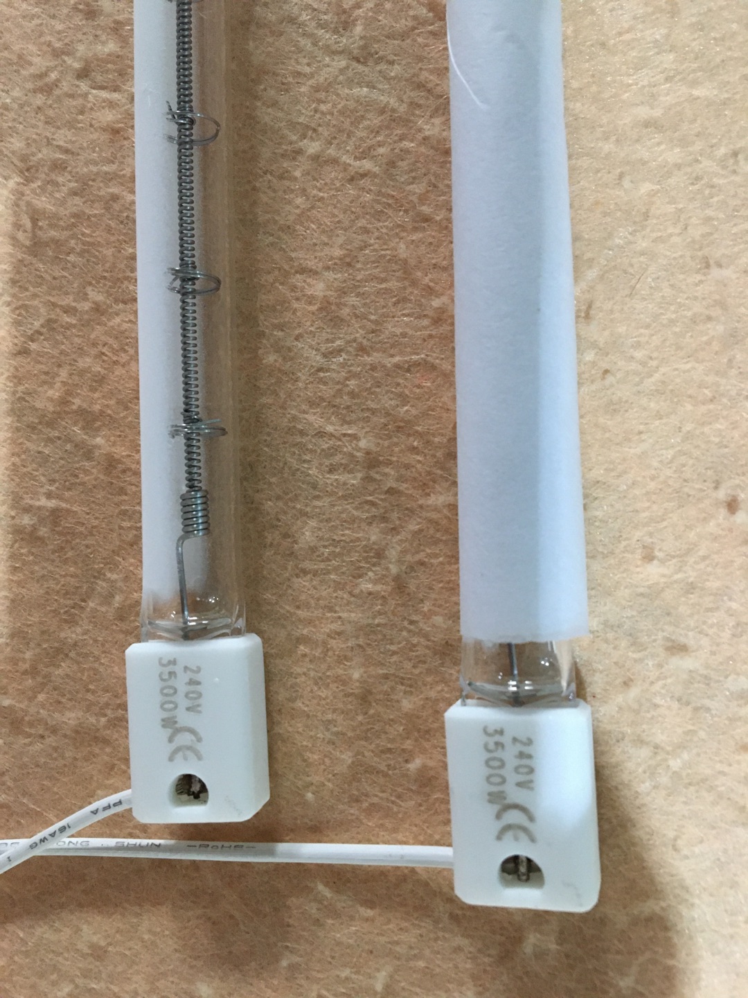 lampada alogena infrarossa rubino rossa 1200mm 1500w